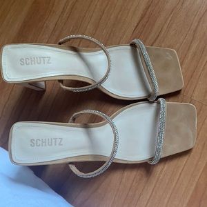SCHUTZ Rhinestone Strap Sandals NWT Size 11 us